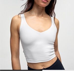 White V-Neck Crop Top